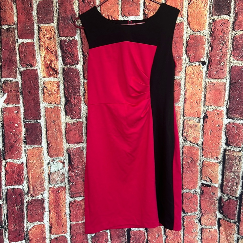 Calvin Klein Red and Black Dress
